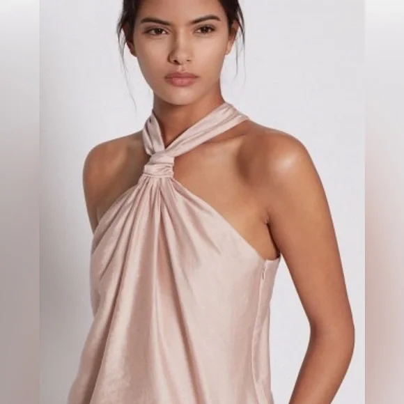 Joie NWT Blush Sand Earldena Halter Top Shirt **Size L** 🌸🌸 - Picture 1 of 6